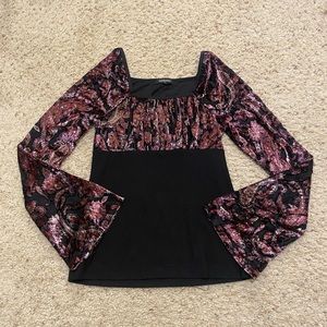 Vintage mesh blouse top
